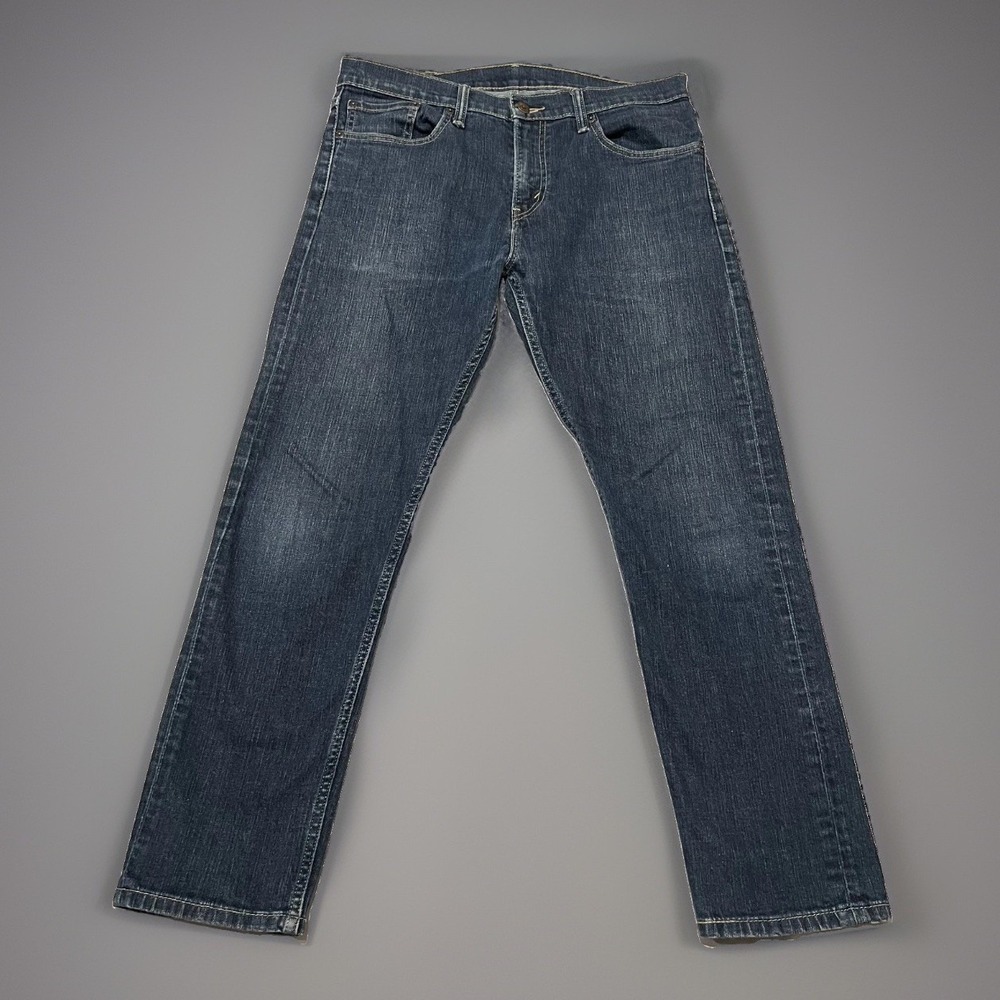 Mens Levis 508 Indigo Blue Denim Jeans Straight Leg Washed Faded Size 32x29